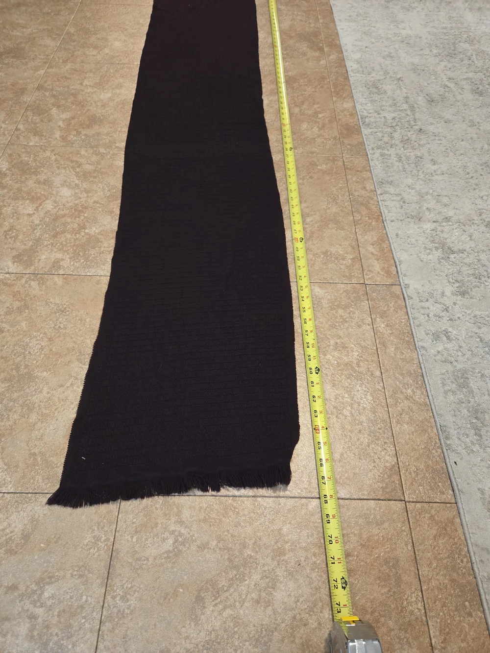 Vintage Dion Neckwear Men 100% Wool Scarf Fringe Made in Italy Plum Purple